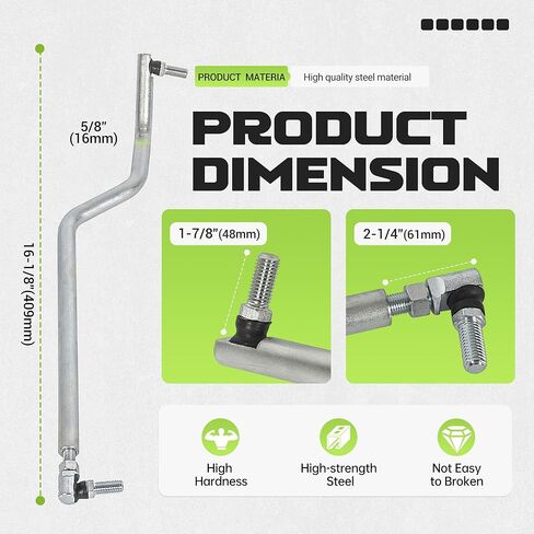 KUAFU Pair Steering Drag link Tie Rod Compatible with John Deere L100 L105 L107 L108 L110 L111 L118 L120 L130 G110 Tie Rod Set Draglink Steel Replacement for GY20491 GY20492 in Saudi Arabia
