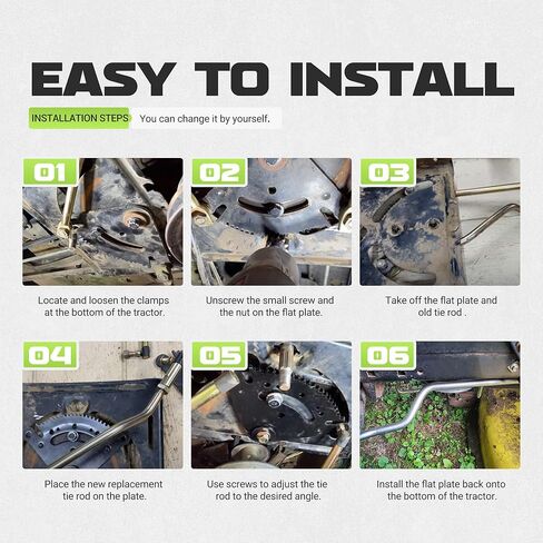 KUAFU Pair Steering Drag link Tie Rod Compatible with John Deere L100 L105 L107 L108 L110 L111 L118 L120 L130 G110 Tie Rod Set Draglink Steel Replacement for GY20491 GY20492 in Saudi Arabia