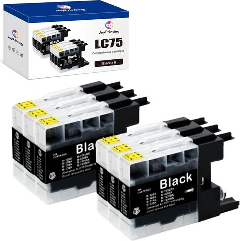 LC75 Ink Cartridges, Compatible LC71 LC75 Brother Ink Work for with MFC J435W J280W J825DW J430W J835DW J625DW J425W J6710DW J5910DW J6510DW (2 Black, 2 Cyan, 2 Magenta, 2 Yellow, 8 Pack) in Kuwait