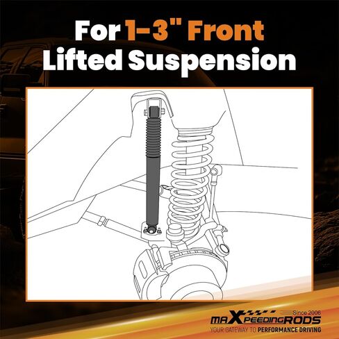 صدمات أمامية maxpeedingrods 1-3 بوصة لسيارة جيب شيروكي XJ Wrangler TJ 1984-2006، إصدار G1 in Kuwait
