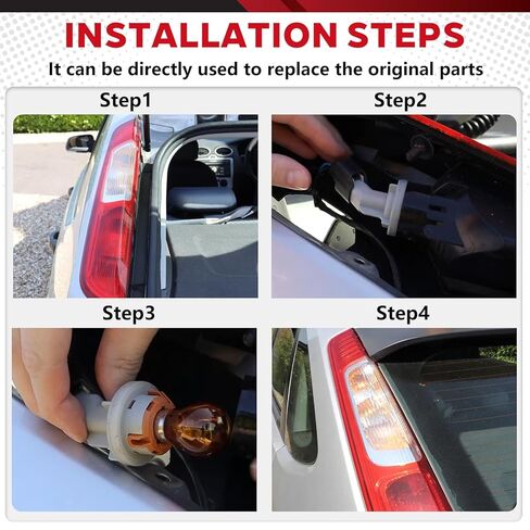 Rear Turn Signal Light Socket Indicator Lamp Base with Wire Harness Fit for Focus MK2 Prefacelift 2004-2008 Replace #4M5A-13K370-BA 1345075 in Kuwait