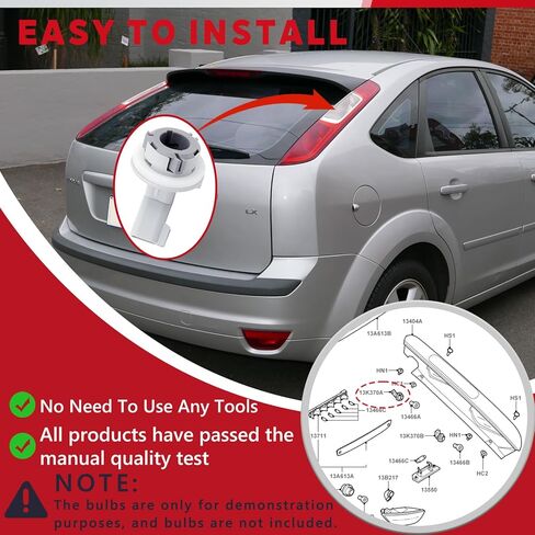 Rear Turn Signal Light Socket Indicator Lamp Base with Wire Harness Fit for Focus MK2 Prefacelift 2004-2008 Replace #4M5A-13K370-BA 1345075 in Kuwait