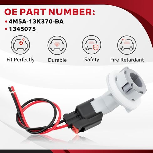 Rear Turn Signal Light Socket Indicator Lamp Base with Wire Harness Fit for Focus MK2 Prefacelift 2004-2008 Replace #4M5A-13K370-BA 1345075 in Kuwait