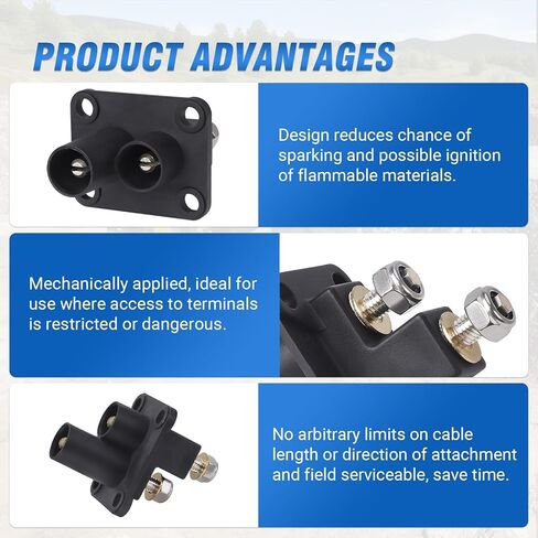 8JB 177 305-001 (8JB177305001) Remote Emergency Start Terminal Plug Kit, Black ABS Plastic, for Mining/Truck/Construction Equipment in Kuwait