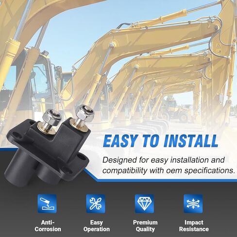 8JB 177 305-001 (8JB177305001) Remote Emergency Start Terminal Plug Kit, Black ABS Plastic, for Mining/Truck/Construction Equipment in Kuwait