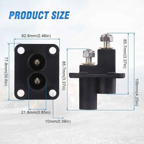 8JB 177 305-001 (8JB177305001) Remote Emergency Start Terminal Plug Kit, Black ABS Plastic, for Mining/Truck/Construction Equipment in Kuwait