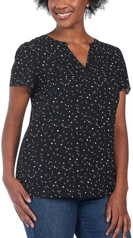Hilary Radley Ladies' Printed Blouse (M, Black) in Kuwait