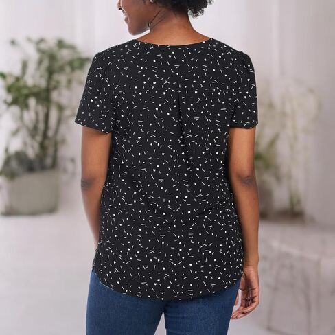 Hilary Radley Ladies' Printed Blouse (M, Black) in Kuwait