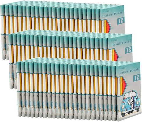 Madisi Colored Pencils Bulk - Pre-Sharpened - 12 Assorted Colors - 480 Bulk pack in Saudi Arabia