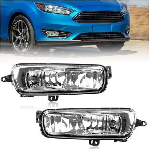 Fog Lights Compatible with Ford Focus S SE ST Titanium 2015-2018/ Focus SEL 2017-2018 F1EZ15200A F1EZ15201A Clear Lens Front Bumper Driving Fog Lamp Accessories in Saudi Arabia