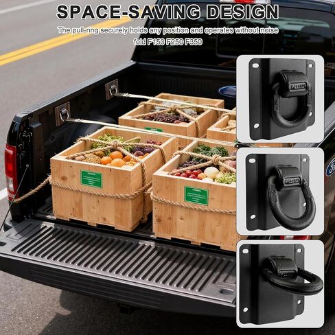 4 عبوات مرساة ربط للأسفل للشاحنة شديدة التحمل من ملحقات الشاحنة متوافقة مع 2015-2025 Ford F150 F250 F350 استبدال # FL3Z-99000A64-B & FL3Z-9928408-AB in Kuwait