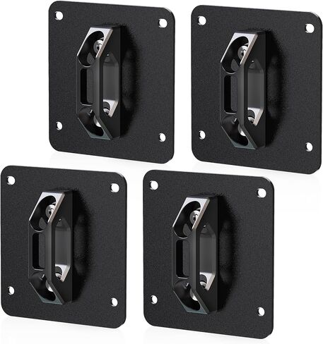 RENO Tie Down Anchors, Aluminum Cleats+304 Stainless Steel Plates Fits for 2015+ F150 F250 F350 Raptor / 2022+ F150 Lightning Bed Tie Downs Hooks, Replace FL3Z-99000A64-B,FL3Z-9928408-AB (Silver,4pcs) in Kuwait