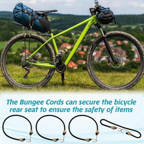 60 Pcs Heavy Duty Mini Bungee Cords with Hooks, 10 Inch Black Rubber Elastic Straps for Camping Luggage Bikes Tents Tarps RVs Cargo Motorcycle in Kuwait