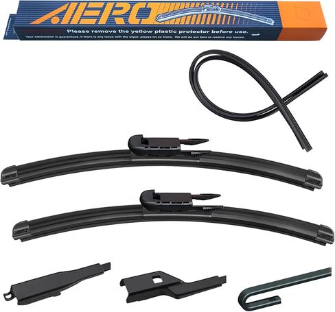 AERO Avenger 22"+22" Premium All-Season Windshield Wiper Blades with Extra Refills OEM Replacement for GMC Sierra 1500 2500 3500 2021-2007 (Set of 2) in Kuwait