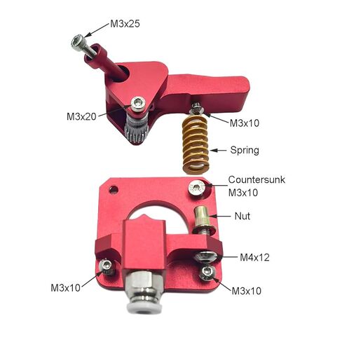 Upgrade Direct Dual Gear Extruder Support Plate with Pulley with Stepper Motor Easy Print Flexible Filament for Creality Ender3, CR10 3D Printer (Support Plate Kit with Motor) in Kuwait