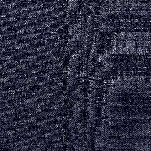 Deconovo Faux Linen Window Drapes Linen Look Panels Solid Grommet Curtains for Living Room Semi Sheer Curtain Navy Blue 52x84 Inch 2 Panels in Kuwait