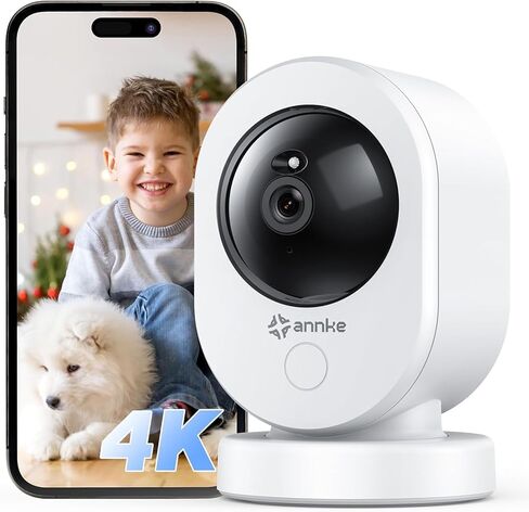 ANNKE Indoor Security Camera with 2.8 inch Screen, Baby Monitor with One Click Call, Two-Way Video WiFi for Home Security Pet/Dog/Puppy, Night Vision, Pan & Tilt, AI Motion Detection in Kuwait