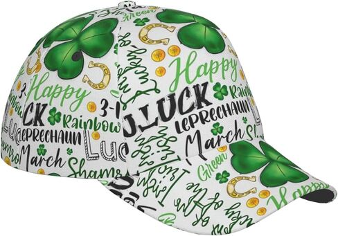 Funny St Patrick's Day Hats Cute Lucky Clover Baseball Cap Adjustable Snapback Hat Cap for Men Women in Kuwait