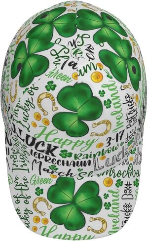 Funny St Patrick's Day Hats Cute Lucky Clover Baseball Cap Adjustable Snapback Hat Cap for Men Women in Kuwait