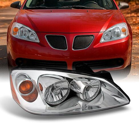 AKKON - For 05-08 Pontiac G6 Chrome Bezel Passenger Right Side Headlight Direct Replacement Lamp New in Saudi Arabia