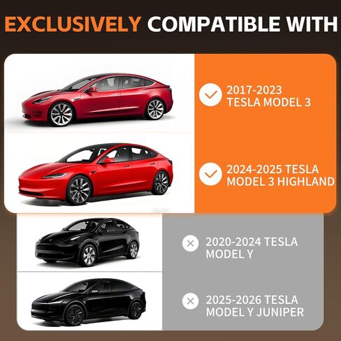 2 PCS Side Mirror Covers Compatible with Tes-la Model 3 2017 2018 2019 2020 2021 2022 2023 2024 2025, Left & Right Side Rearview Mirror Guard Cover, Mirror Cap, Gloss Black in Saudi Arabia