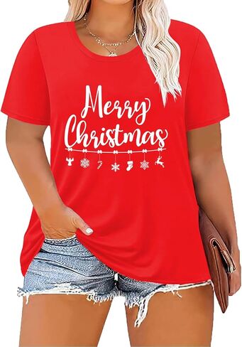 Women's Plus Size St Patricks Day T-Shirt Women Lucky Clover Graphic Irish Tee Casual Short Sleeve Graphic Tees in Saudi Arabia
