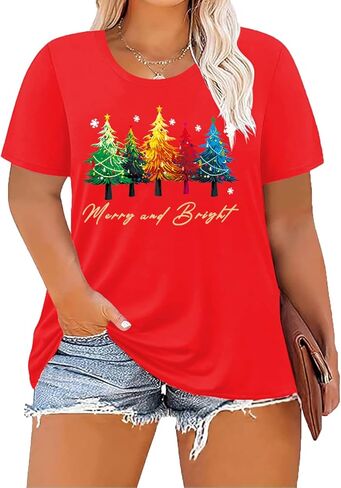 Women's Plus Size St Patricks Day T-Shirt Women Lucky Clover Graphic Irish Tee Casual Short Sleeve Graphic Tees in Saudi Arabia