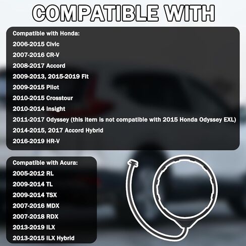 Gas Cap Tether Replacement OEM#17670TR0A01,17670TR0A11,Fuel Cap Tether Compatible with Honda Civic Accord Acura TSX MDX,Anti-Lost Gas Caps Replacement Tethers with Fixing Clip in Kuwait