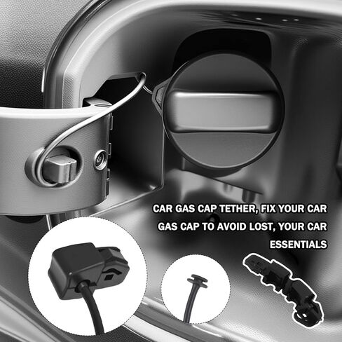 Gas Cap Tether Replacement OEM#17670TR0A01,17670TR0A11,Fuel Cap Tether Compatible with Honda Civic Accord Acura TSX MDX,Anti-Lost Gas Caps Replacement Tethers with Fixing Clip in Kuwait