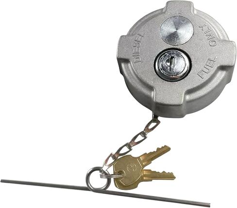 locking diesel 2 1/4" fuel cap Compatible with Reefer Trailer, International MD Semi Trucks, Ford 650/750 Replace FTA-C02 FTA-N-04 FTA-N6-16 FTA-N-73 Equipped with rubber seal ring safety chain (1PCS) in Kuwait