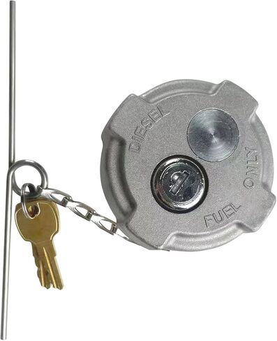 locking diesel 2 1/4" fuel cap Compatible with Reefer Trailer, International MD Semi Trucks, Ford 650/750 Replace FTA-C02 FTA-N-04 FTA-N6-16 FTA-N-73 Equipped with rubber seal ring safety chain (1PCS) in Kuwait