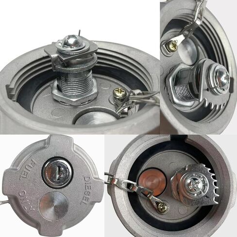 locking diesel 2 1/4" fuel cap Compatible with Reefer Trailer, International MD Semi Trucks, Ford 650/750 Replace FTA-C02 FTA-N-04 FTA-N6-16 FTA-N-73 Equipped with rubber seal ring safety chain (1PCS) in Kuwait