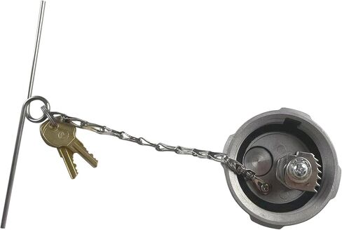 locking diesel 2 1/4" fuel cap Compatible with Reefer Trailer, International MD Semi Trucks, Ford 650/750 Replace FTA-C02 FTA-N-04 FTA-N6-16 FTA-N-73 Equipped with rubber seal ring safety chain (1PCS) in Kuwait
