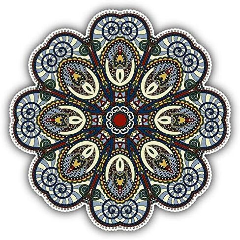 مغناطيس ماندالا الروحي الهندي رمز لوتس نافذة شاحنة سيارة الفينيل مرنة المغناطيس المغناطيسي ملصقات للسيارة متعددة الأشكال 5 "x 5" in Saudi Arabia