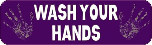StickerTalk Wash Your Hands Magnet, 10 inches by 3 inches in Saudi Arabia