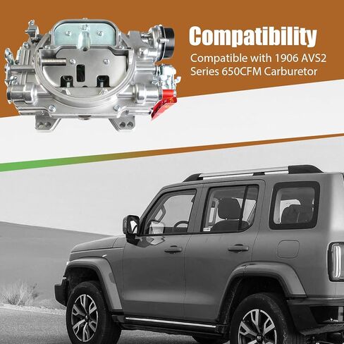 1906 Carburetor Replacement for AVS2 650 CFM Square Bore 4 Barrel with Electric Choke in Saudi Arabia