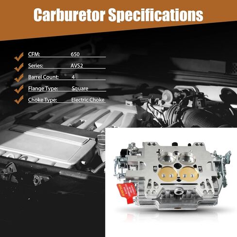 1906 Carburetor Replacement for AVS2 650 CFM Square Bore 4 Barrel with Electric Choke in Saudi Arabia