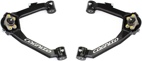 مجموعة ذراع التحكم العلوي من سلسلة Cognito Motorsports Ball Joint SM متوافقة مع 2007-2018 Silverado/Sierra 1500 2WD/4WD OEM Cast Steel، 110-90295 in Kuwait
