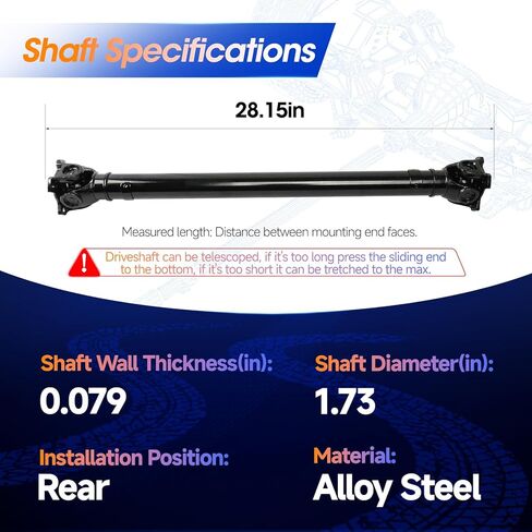 938-277 Front Drive Shaft Prop Shaft Driveshaft Assembly Fit for BMW 228i 230i 320i 328i 330i 335i 340i 428i 430i 440i M235i M240i -xDrive/GT xDrive - AWD, Replace# 26209425910, 26208626955 in Kuwait