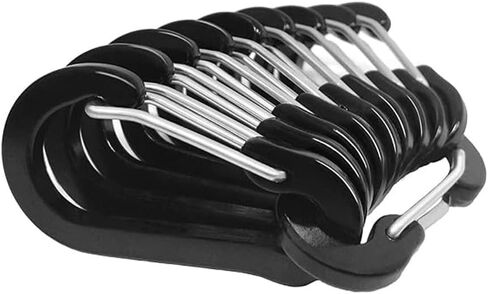 10PCS Aluminum Keychains – Flat Design Outdoor Key Chain with Metal Carabiner for Backpacks, Keys, Travel and Daily Use in Saudi Arabia