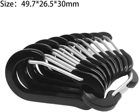 10PCS Aluminum Keychains – Flat Design Outdoor Key Chain with Metal Carabiner for Backpacks, Keys, Travel and Daily Use in Saudi Arabia