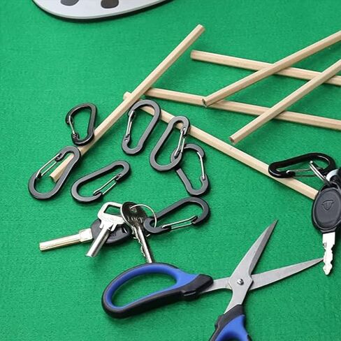 10PCS Aluminum Keychains – Flat Design Outdoor Key Chain with Metal Carabiner for Backpacks, Keys, Travel and Daily Use in Saudi Arabia