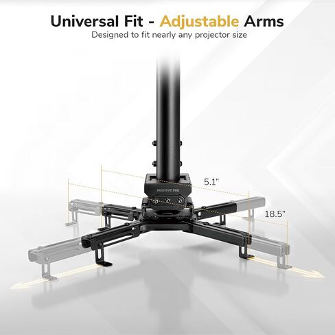 جبل عليه! حامل سقف لجهاز العرض PRO، حامل جهاز عرض السقف عالي التحمل من الدرجة التجارية، سعة وزن 77 رطلاً in Kuwait