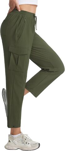 baleaf Women's 26'' Travel Pants with Zipper Pockets Lightweight Stretch Dry Fit UPF 50+ Hiking Ankle Cargo Golf Work Slacks in Saudi Arabia