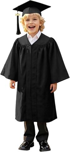 Preschool Kindergarten Graduation Cap and Gown Tassel Sets 2026 Kids Little Boys Girls Graduation Gowns Set Outfit in Saudi Arabia