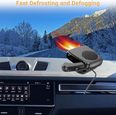 Car Heater, 200W 2 in 1 with Heating and Cooling Modes for Fast Heating Defrost Defogger, Automobile Windscreen Fan car heater that plugs into cigarette lighter (12V) in Saudi Arabia