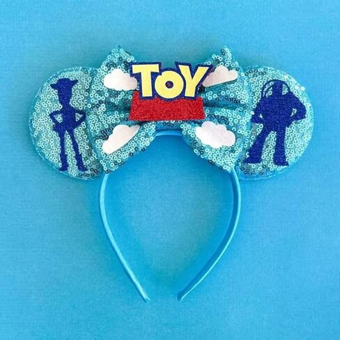 Buzz Light Year Mouse Ears headband Classic Sequin Ears For Toy Story Inspired Party Girls Costume Hair Accessories in Kuwait
