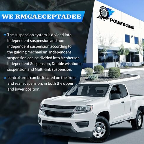 طقم تعليق POWERGEAR أمامي سفلي علوي للسائق وأذرع التحكم الجانبية للراكب مع وصلات قضيب وصلة كروية متوافقة مع 2015 2016-2020 شيفروليه كولورادو جي إم سي كانيون RK623444 RK623445 6 قطع in Kuwait