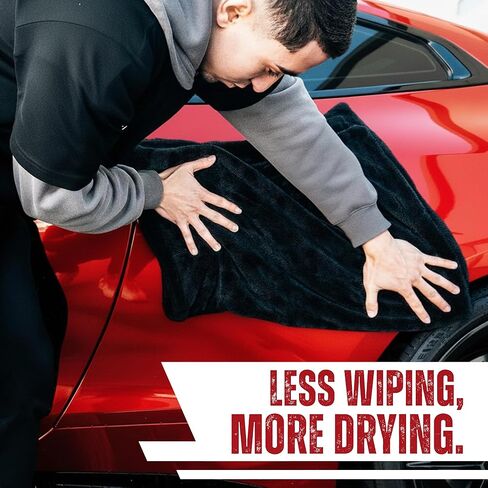 RAPIDWIPE 24" x 36" Ultra Drying Towel 1300 GSM Twisted Loop Microfiber, Super Absorbent, No Streaks or Lint, Double Sided – Reusable Car Wash Towel, Auto Detailing Cloth, in Saudi Arabia