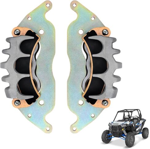 قطعتان من ماسك الفرامل الأمامية مع وسادات ملبدة، متوافقة مع 2016-2021 Polaris RZR-Turbo، 20-22 RZR-PRO-XP General-XP-4-1000، استبدل OE# 1912473 1912474 1913239 1913240 in Kuwait